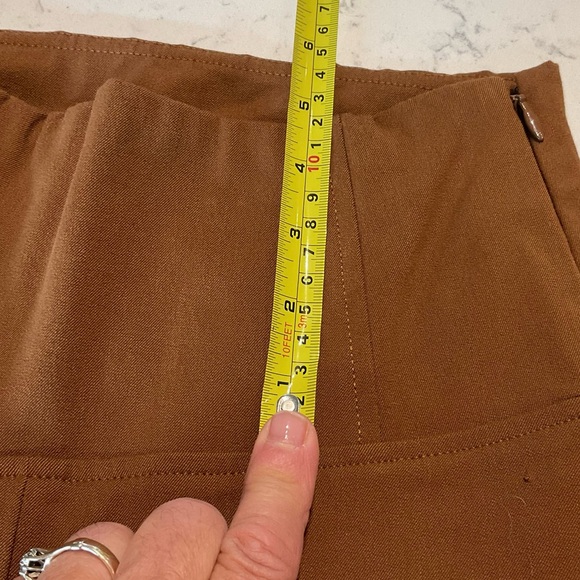 🧵Aritzia Wilfred Free Brown Slip on Smooth dress pants  with side zipper. - Picture 8 of 8